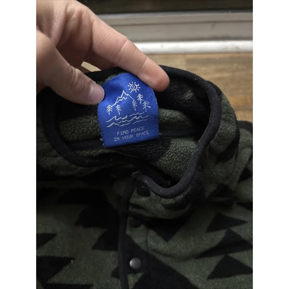 Without Walls Printed Mock Snap Polar Synchilla Fleece Urban Outfitters XL Aztec